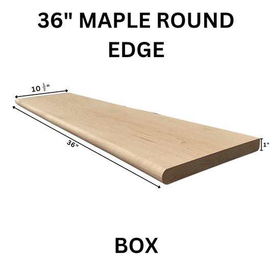 Maple Round Edge Stair Treads – Box Style