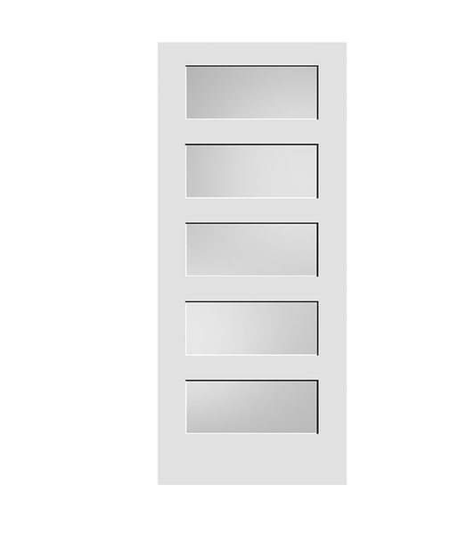 Frosted Glass 5-Panel Solid Core Door $169.99