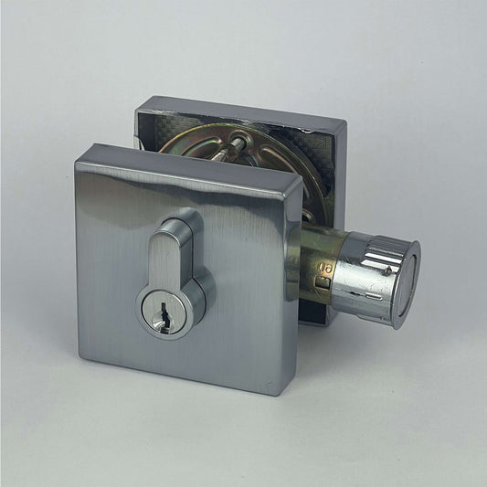 PorteGuard Door Lock - Heavy Duty Dead Bolt Satin Chrome - CDH-05-DBS2-SC