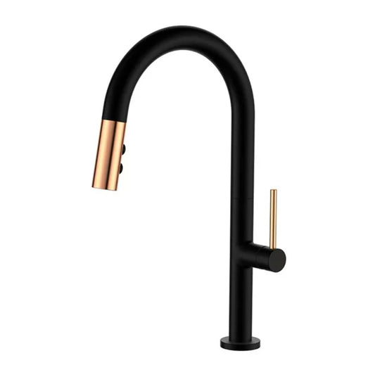 Z&M Flexible Stainless Steel Black Gold Kitchen Faucet – GB3041
