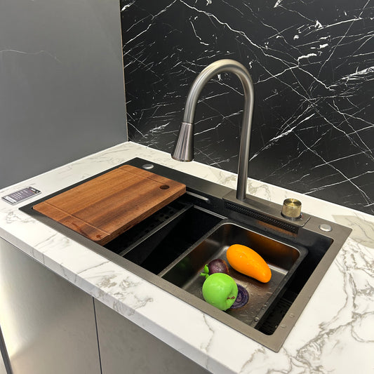 Waterfall Workstation Kitchen Sink with Cup Washer – ADL-7546H