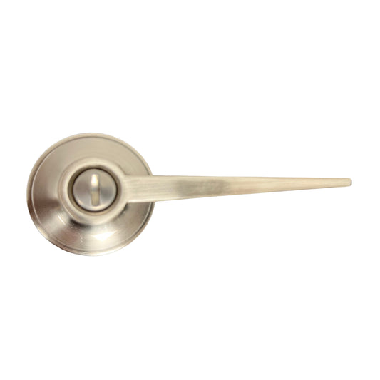 PorteGuard Door Handle - Privacy Lever Set - Satin Nickel - CDH-03-BK-SN