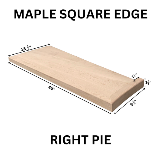Maple Square Edge Pie Treads – Left & Right