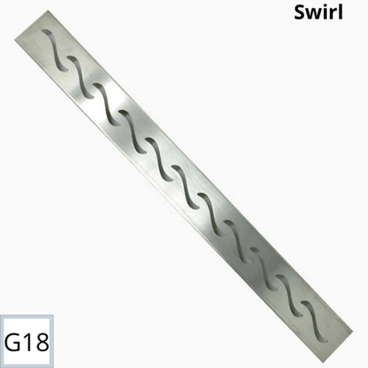 Linear Shower Drain – Swirl Pattern Design