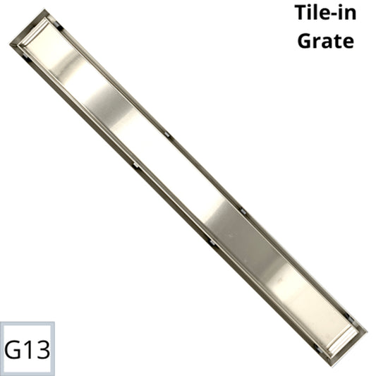 Linear Shower Drain – Tile- in Grate Design