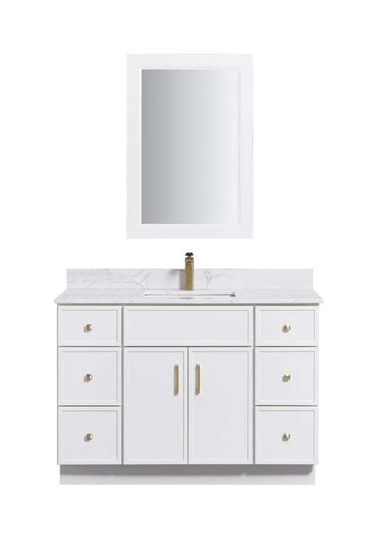 White Slim Shaker Vanity -$519.99 – $1,399.99
