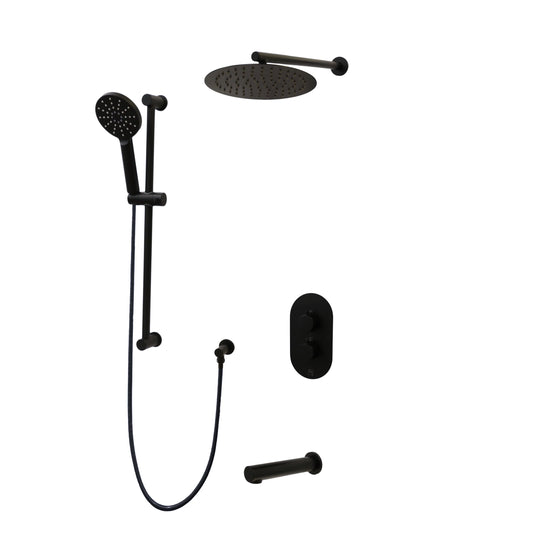 CRYSTAL Three Way Thermostatic Shower System - Kit 1