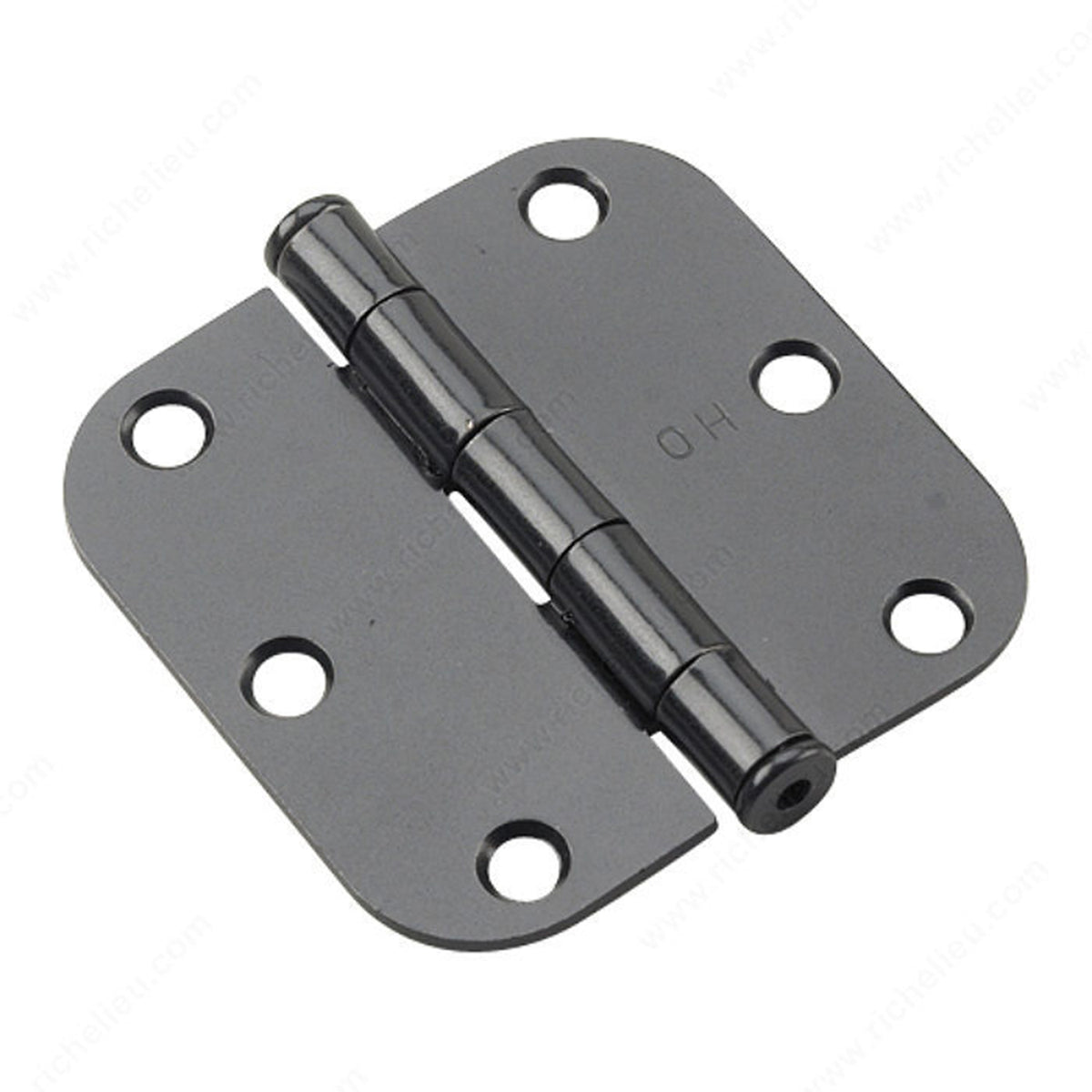 Onward - 3 Hinges - Black Round Radius 5 8 - 2pc per pack - 1820FBB