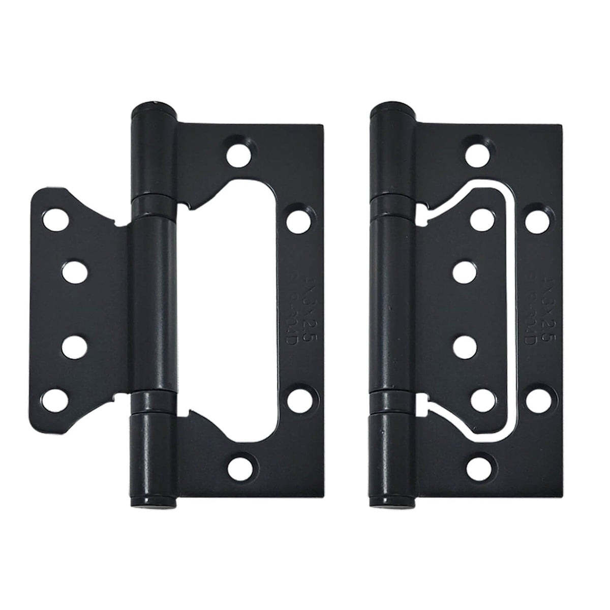 PorteGuard Butterfly Door Hinges (3 Pack) - Matte Black