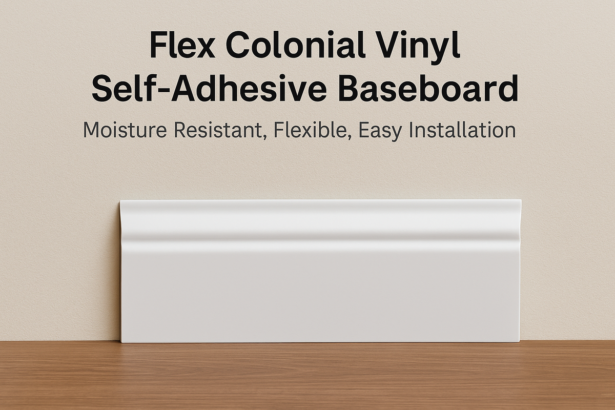Flex Colonial Baseboard (Vinyl ) Self-Adhesive-$3.99 – $4.50 /LF