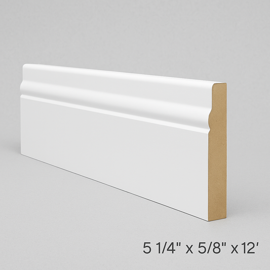 Baseboard MDF High Step (5 1/4″ x 5/8″ x 12′) -$15.00