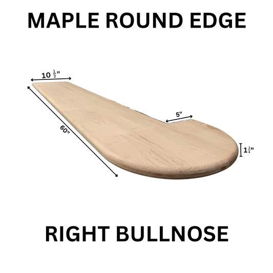 Bullnose Maple Stair Treads – Left & Right Side
