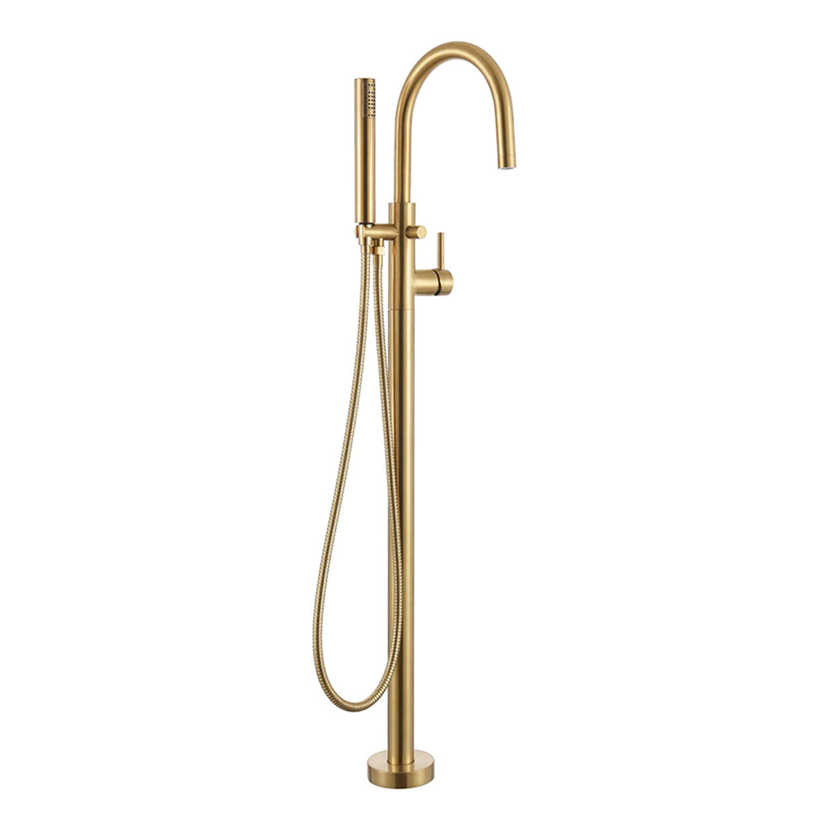 COS-F71105BG Brushed Gold Goose Neck Soaker Tub Filler