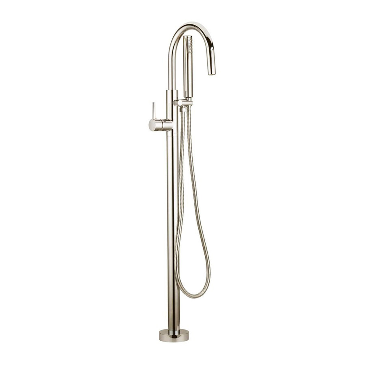 COS-F71105BN Brushed Nickel Goose Neck Soaker Tub Filler