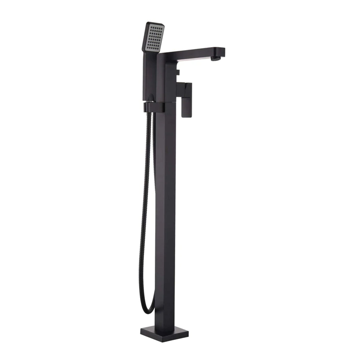 COS-F71108MB Matte Black Square Free Standing Bath Tub Faucet