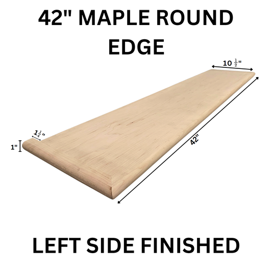 Maple Round Edge Stair Treads – Left & Right Side