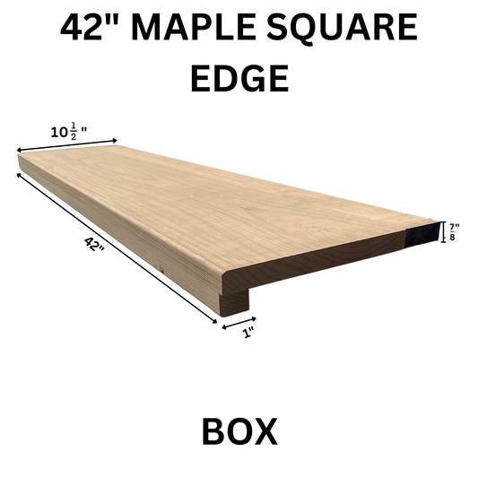 Maple Square Edge Tread – Box Style (Various Sizes)