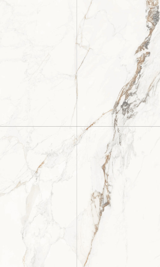 Paonazzo White Porcelain Tile (FLR) – Matte Finish, Floor & Wall – $2.69/Sq. Ft.