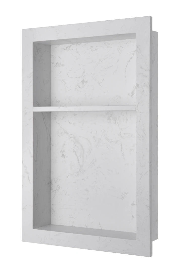 Quartz Silk River Shower Niches 14" x 22"