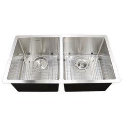 31" MISSION Undermount Kitchen Sink – 18G Double Bowl – UN1414