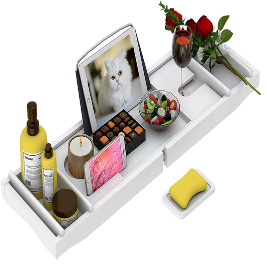 Bathtub Wood Caddy - BTWT-WOOD/GREY/WHITE