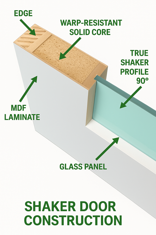 Clear Glass Solid 1-Panel Door $179.99 – $189.99